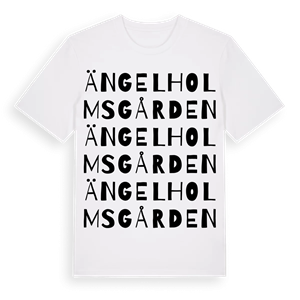 Ängelholmsgården ordlek t-shirt – ekologisk bomull t-shirt från Pinshirt