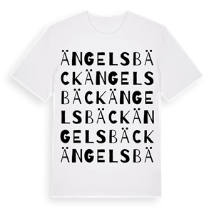 Ängelsbäck ordlek t-shirt – ekologisk bomull t-shirt från Pinshirt