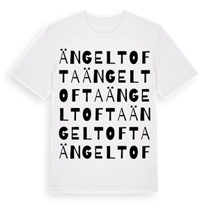 Ängeltofta ordlek t-shirt – ekologisk bomull t-shirt från Pinshirt