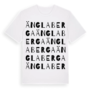 Änglaberga ordlek t-shirt – ekologisk bomull t-shirt från Pinshirt