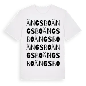 Ängsbo ordlek t-shirt – ekologisk bomull t-shirt från Pinshirt