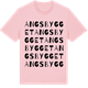 Pink Cotton t-shirt med Angsbygget ordlek t-shirt
