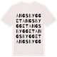 Vintage White t-shirt med Angsbygget ordlek t-shirt
