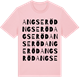 Pink Cotton t-shirt med Angseröd ordlek t-shirt