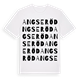 White t-shirt med Angseröd ordlek t-shirt