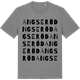 Mid Heather Gray t-shirt med Angseröd ordlek t-shirt