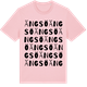 Pink Cotton t-shirt med Ängsö ordlek t-shirt