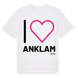 Jag älskar Anklam t-shirt stort tryck – ekologisk bomull t-shirt från Pinshirt