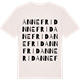 Vintage White t-shirt med Annefrid ordlek t-shirt