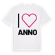 White t-shirt med Jag älskar Anno t-shirt stort tryck