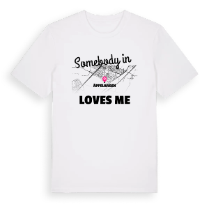Någon i Äppelhagen älskar mig t-shirt – ekologisk bomull t-shirt från Pinshirt