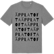 Mid Heather Gray t-shirt med Äpplatofta ordlek t-shirt