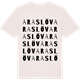 Vintage White t-shirt med Araslöv ordlek t-shirt