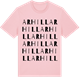 Pink Cotton t-shirt med Arhill ordlek t-shirt
