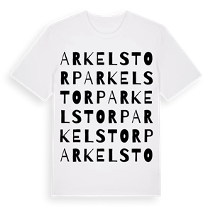 Arkelstorp ordlek t-shirt – ekologisk bomull t-shirt från Pinshirt