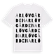 White t-shirt med Arlövgården ordlek t-shirt