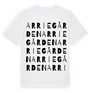 Arriegården ordlek t-shirt – ekologisk bomull t-shirt från Pinshirt