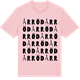 Pink Cotton t-shirt med Årröd ordlek t-shirt