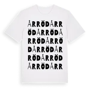 Årröd ordlek t-shirt – ekologisk bomull t-shirt från Pinshirt