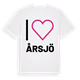 White t-shirt med Jag älskar Årsjö t-shirt stort tryck