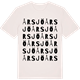 Vintage White t-shirt med Årsjö ordlek t-shirt