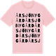 Pink Cotton t-shirt med Årsjö Nygård ordlek t-shirt