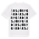 Årsjö Nygård ordlek t-shirt