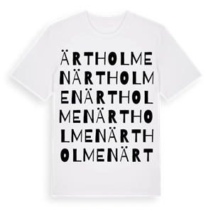 Ärtholmen ordlek t-shirt – ekologisk bomull t-shirt från Pinshirt