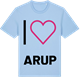 Blue Soul t-shirt med Jag älskar Arup t-shirt stort tryck