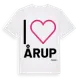 White t-shirt med Jag älskar Årup t-shirt stort tryck