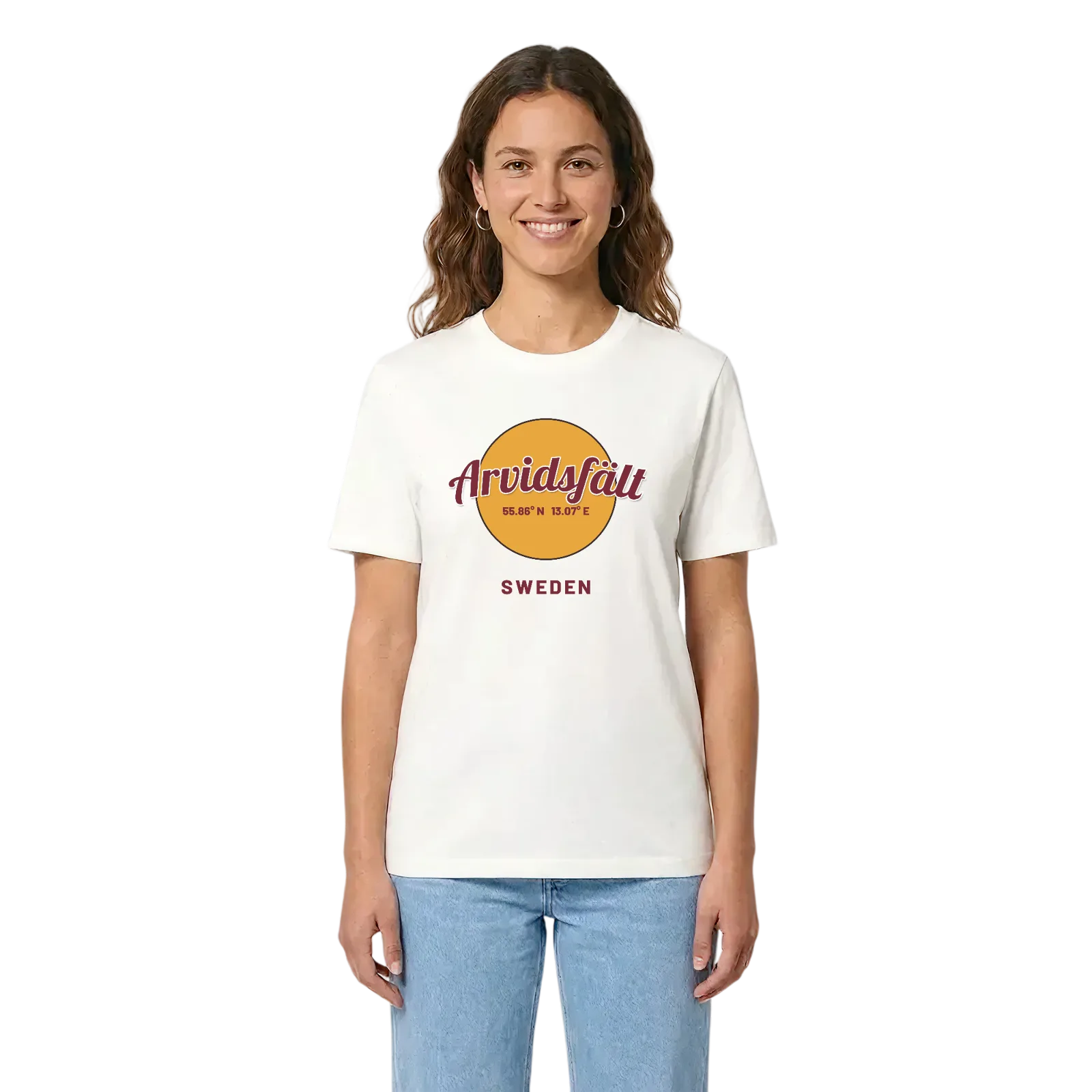 Arvidsfält cirkel t-shirt – White, i miljö