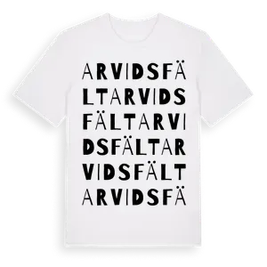 Arvidsfält ordlek t-shirt – ekologisk bomull t-shirt från Pinshirt
