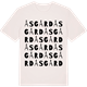 Vintage White t-shirt med Åsgård ordlek t-shirt