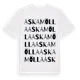 White t-shirt med Askamölla ordlek t-shirt