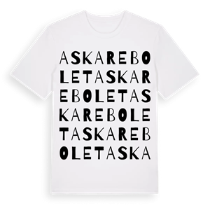 Askarebolet ordlek t-shirt – ekologisk bomull t-shirt från Pinshirt