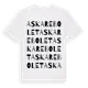 White t-shirt med Askarebolet ordlek t-shirt