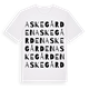 White t-shirt med Askegården ordlek t-shirt