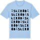 Blue Soul t-shirt med Äskeröd ordlek t-shirt