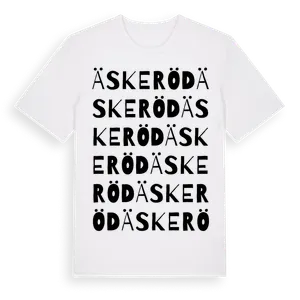 Äskeröd ordlek t-shirt – ekologisk bomull t-shirt från Pinshirt