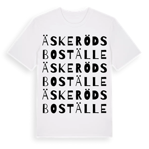 Äskeröds boställe ordlek t-shirt – ekologisk bomull t-shirt från Pinshirt