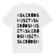 White t-shirt med Askerödshuset ordlek t-shirt