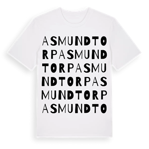 Asmundtorp ordlek t-shirt – ekologisk bomull t-shirt från Pinshirt