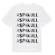 White t-shirt med Aspakull ordlek t-shirt