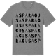 Mid Heather Gray t-shirt med Asparagus ordlek t-shirt