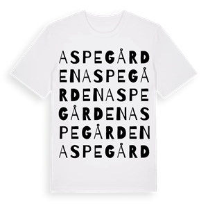 Aspegården ordlek t-shirt – ekologisk bomull t-shirt från Pinshirt