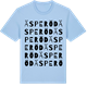 Blue Soul t-shirt med Äsperöd ordlek t-shirt
