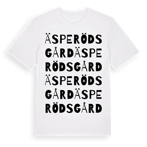 Äsperöds gård ordlek t-shirt – ekologisk bomull t-shirt från Pinshirt