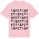 Pink Cotton t-shirt med Äspet ordlek t-shirt