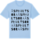 Blue Soul t-shirt med Äsphults ora ordlek t-shirt