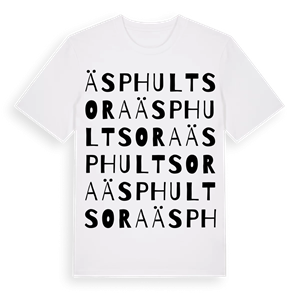 Äsphults ora ordlek t-shirt – ekologisk bomull t-shirt från Pinshirt